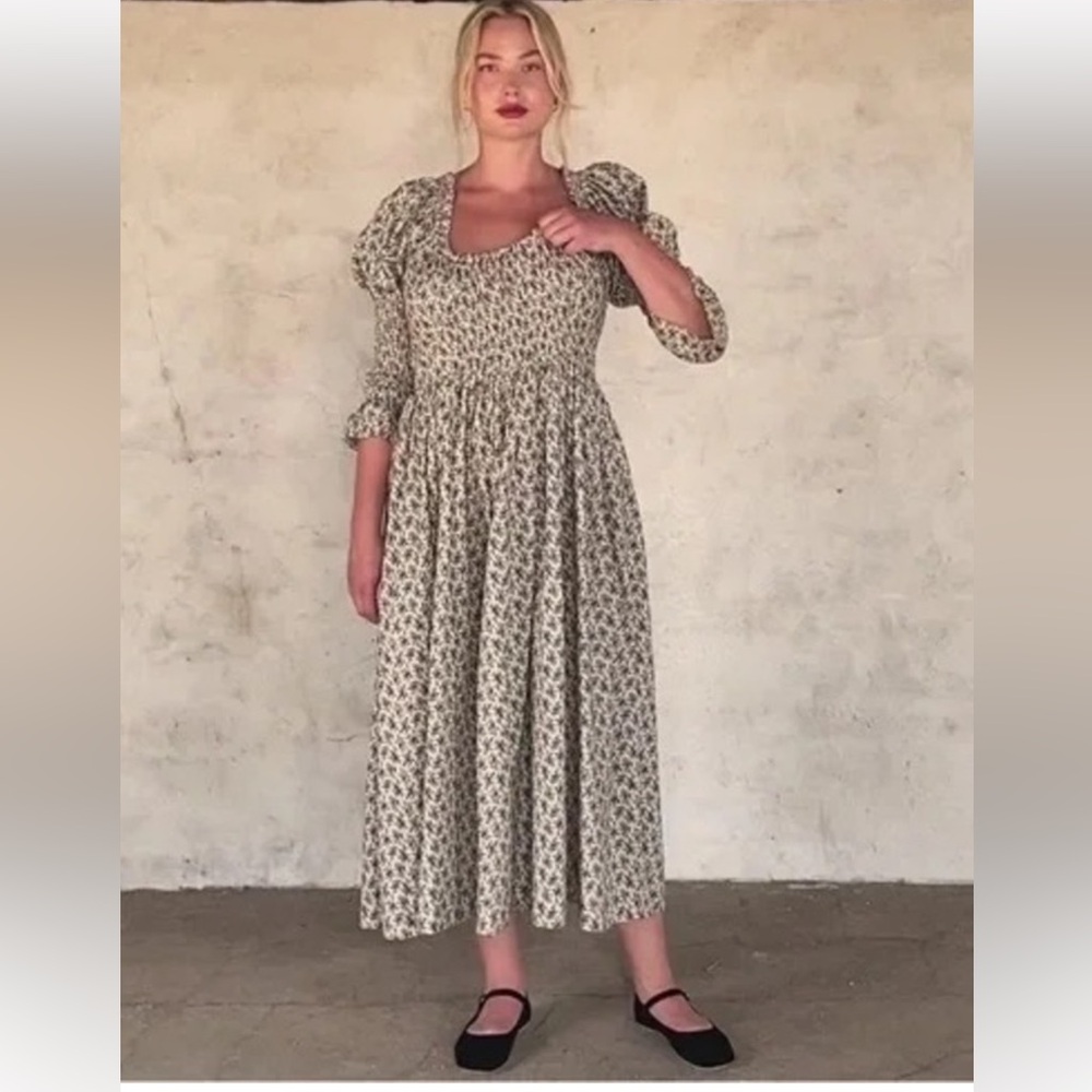 DOEN Meribel Dress Crème Fleur D'Avignon